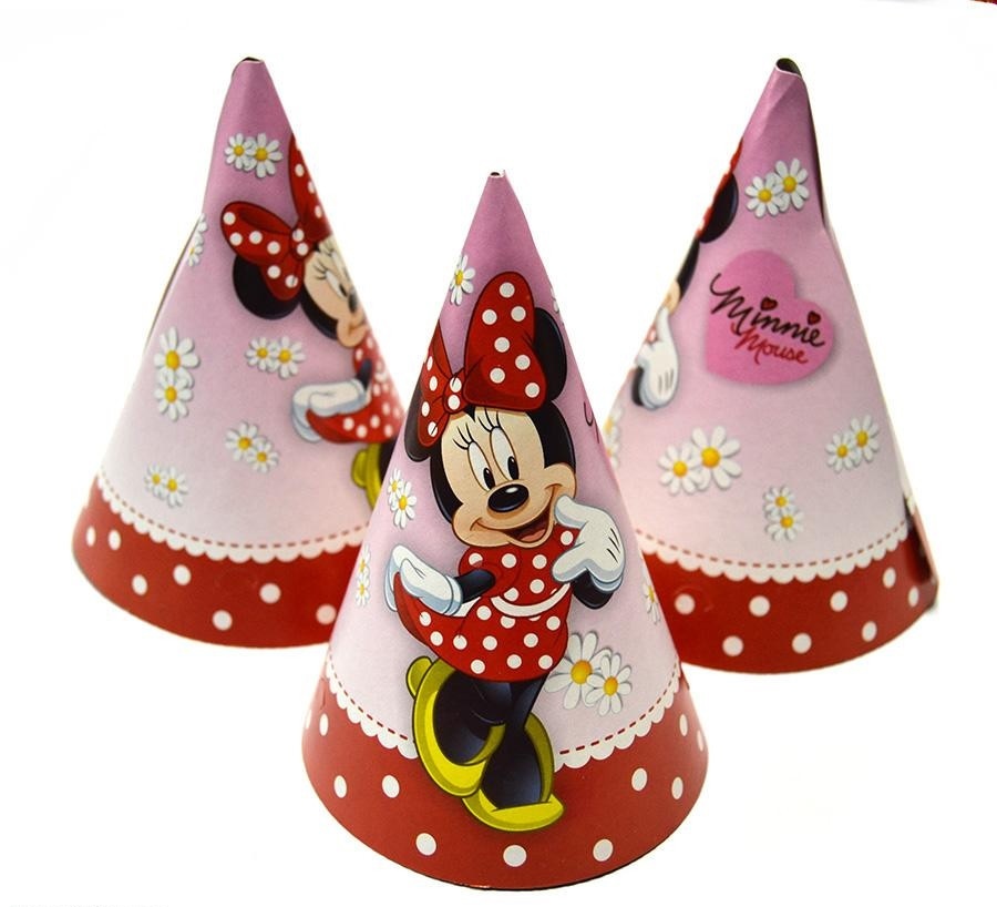 Ковпак святковий 15 см, "Мінні Маус" упаковка 20 шт