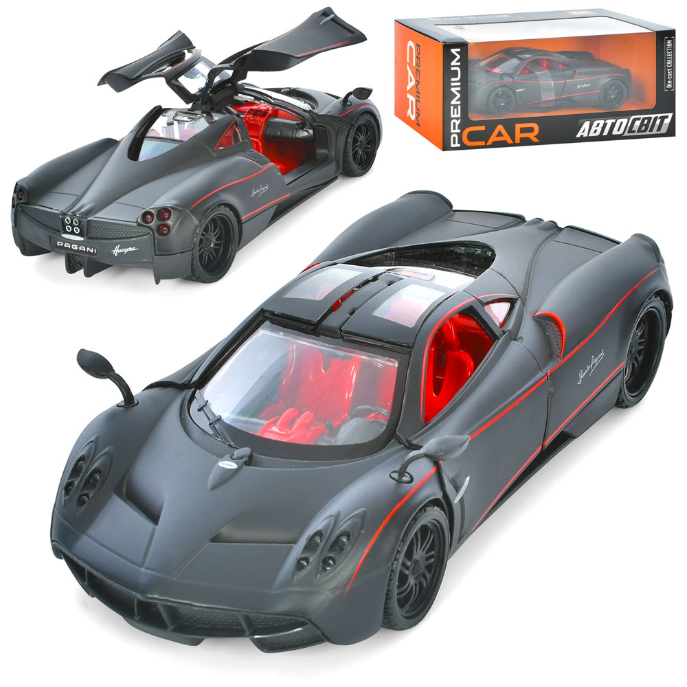 Машина AP-1937 АвтоСвіт, 1:24, Pagani Huayra, мет., відч. двері, гум.колеса, кор., 24,5-10,5-11см.