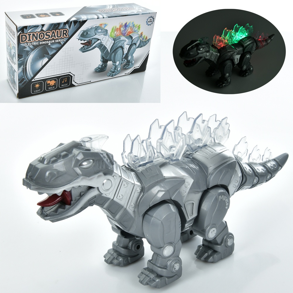Динозавр 3878 ходить, муз., світло, бат., кор., 28,5-13,5-7,5 см.