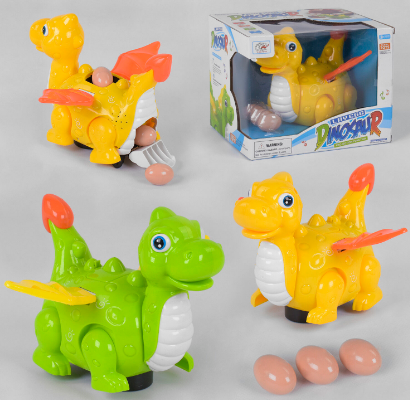 Динозавр V 77 A 2 кольори, підсвічування, звук, на батарейках, в коробці
