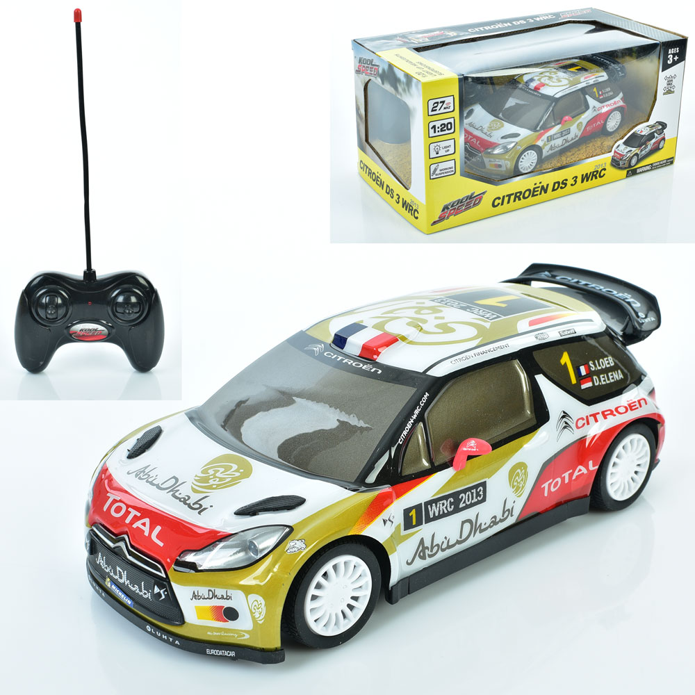 Машина 10449 радіокер.27МГц,Citroen DS 3 WRC,1:20,небит.корпус,гум.колеса,світло,бат.,кор.,30-14-15