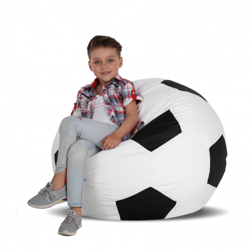Фотография 1 товарной позиции интернет-магазина детских игрушек www.smarttoys.com.ua Кресло-мяч Белый с черным Большой 120х120