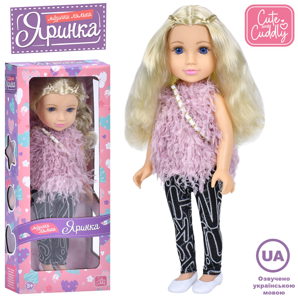 Лялька M 5934 I UA Яринка, 5 пісень, муз. (укр.), бат. (табл.), кор., 20-48-10 см.