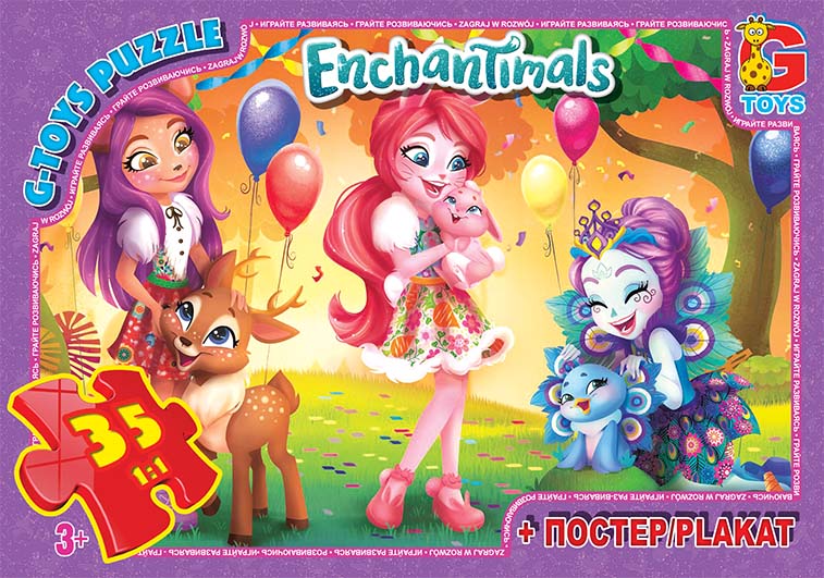 EA212 Пазли ТМ "G-Toys" із серії "Enchantimals", 35 ел.