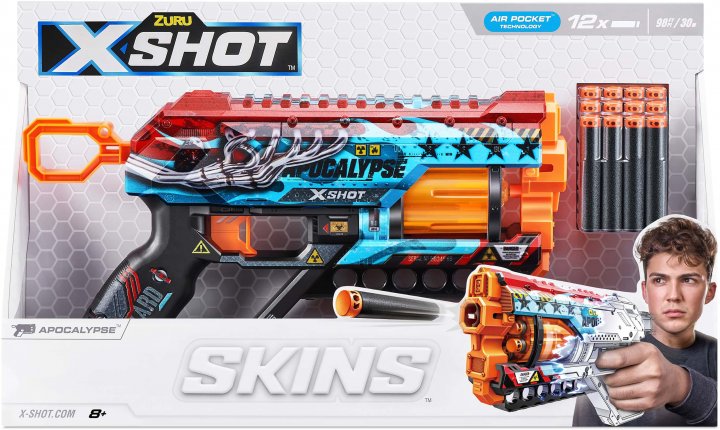 Швидкострільний бластер X-SHOT Skins Griefer Apocalypse (12 патронів), 36561E
