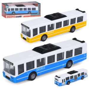 Автобус 6334  інерція, гумові колеса, 2 кольори, кор., 18-7-4,5 см.