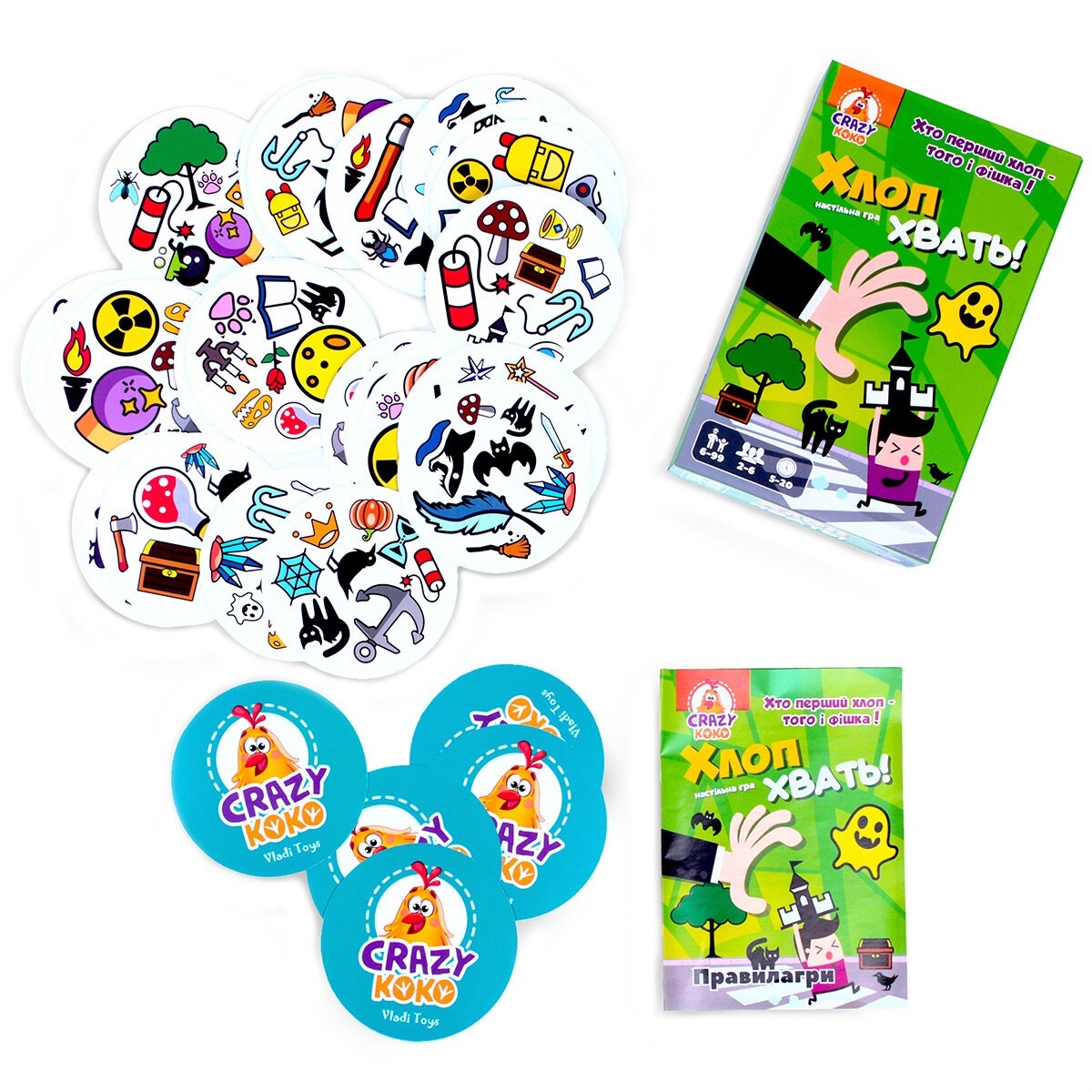 Гра настільна Vladi Toys розважальна. Хлоп! Хвать! VT8077-05 (укр)