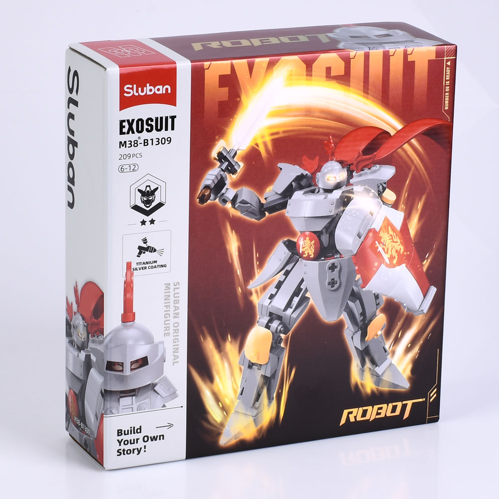 Конструктор SLUBAN M38-B1309 робот, фігурка, 209 дет., кор., 22-23,5-7 см.