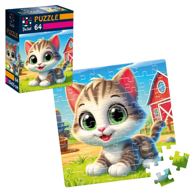 Пазли De.tail. Забавне кошеня. 64 деталі DT1234-24