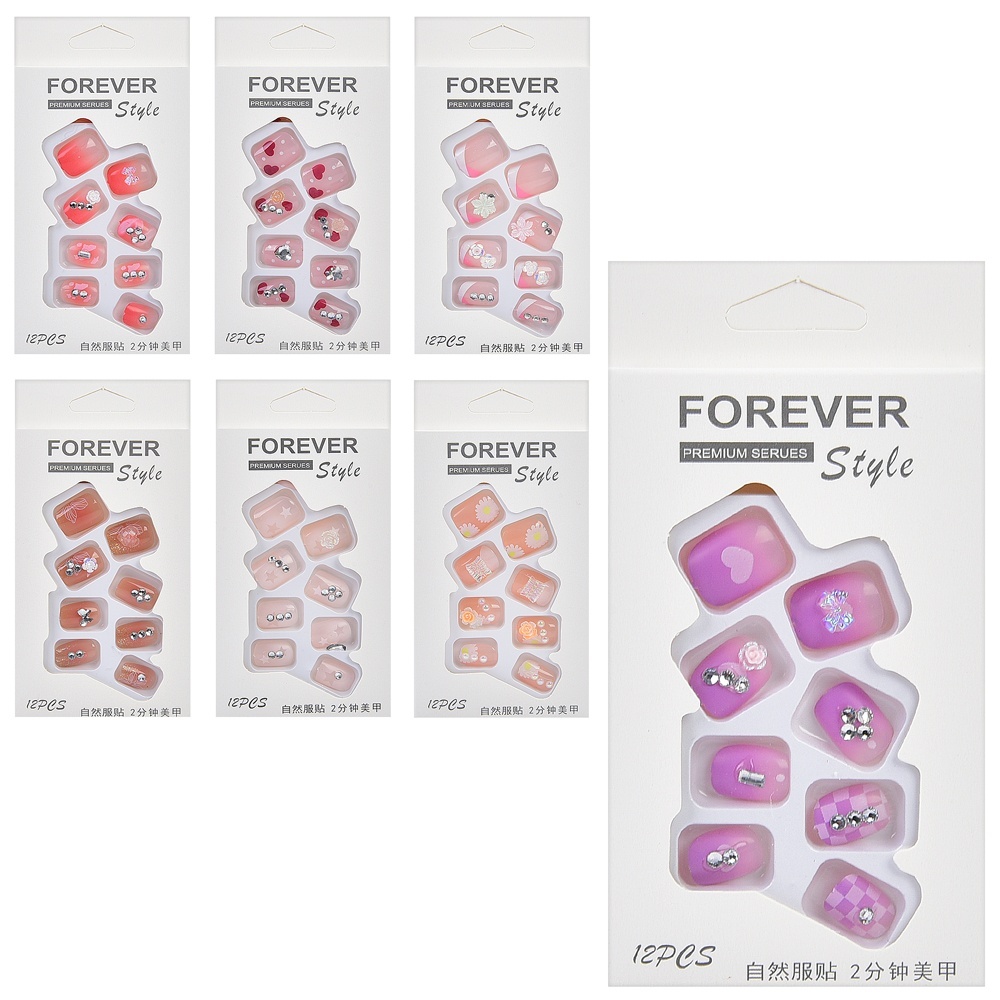 Косметика FG240408061A наліпки на нігті, мікс видів, упак. 12 шт. мікс, кор., 7-13,5-1,5 см.