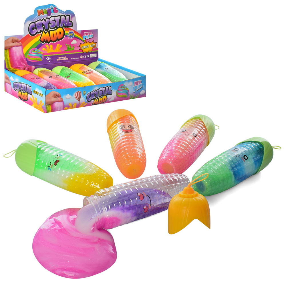 Лизун MK 4607 желейний, колба (кукурудза), 3-кольоровий, 5 шт. (5 видів) в диспл., 35-20-5,5 см.