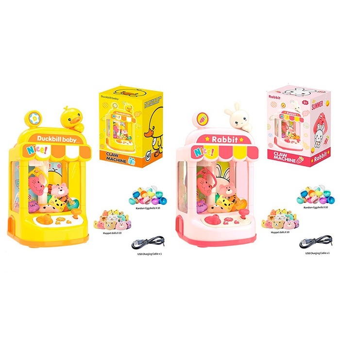 Гра 820-1-821-1 ігровий автомат,Дістань іграшку,кульки,іграшки,2види,муз.,світло,бат./мережа,кор.,18