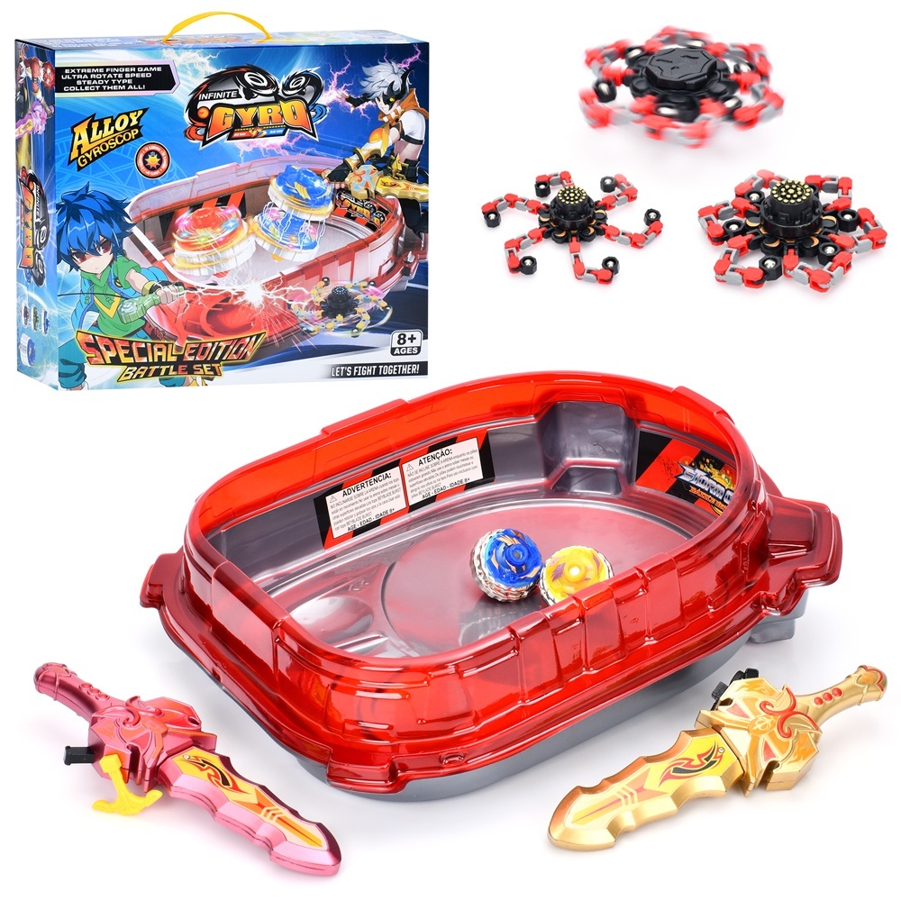 Гра LSD165 дзига 2 шт. (мет.), на запуску (меч) 2 шт., ігрове поле, кор., 43-37-8,5 см.