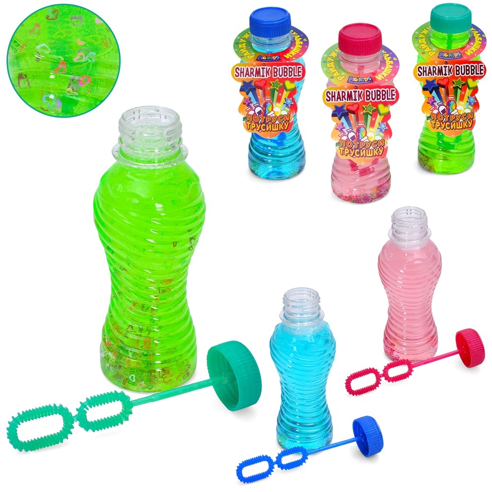 Мильні бульбашки BIGRP153 150мл, мішура, 3 кольори, 13-5-5 см.