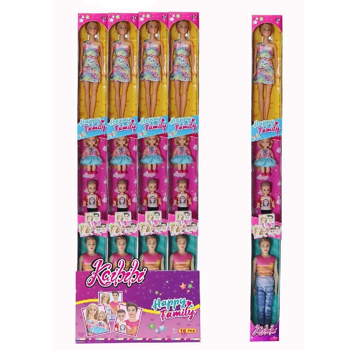 Лялька WG217 сім'я, набір 4 шт.,  кор., 12 шт. в диспл., 35,5-92,5-21 см.
