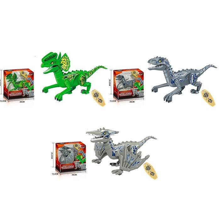 Динозавр K40-1-2-3 дист.кер.( ІЧ),акум.,ходить,рух.деталі,USB,3 види,муз.,світло,кор.,26-25,5-15,5см