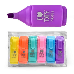 Маркери текстовиділювачі 6кол., WW00199