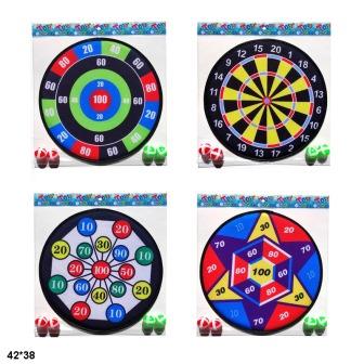 Дартс F740/63/64/65 липучка 4в.кул.42*38