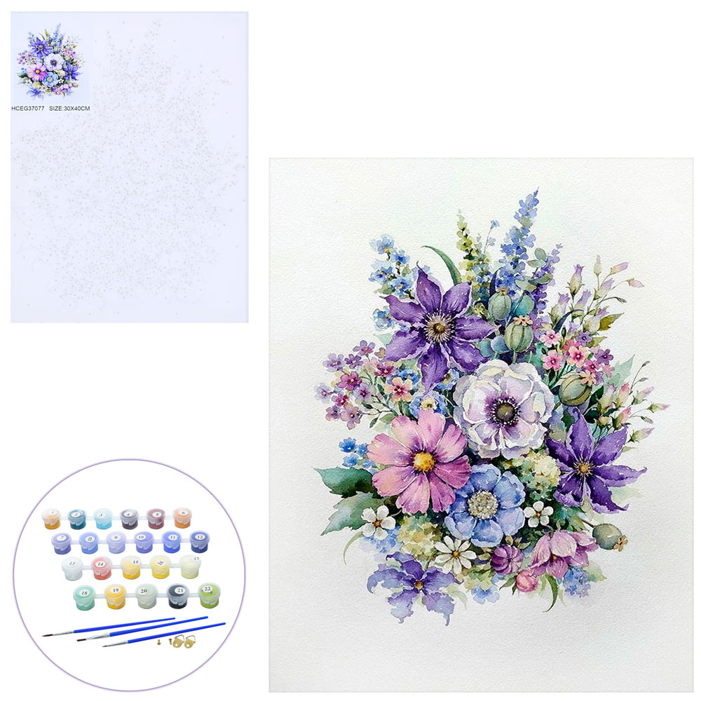 Набір для творчості MK 5342 картина за номерами, 30-40см., Квіткова композиція, кул., 30-40-2 см.