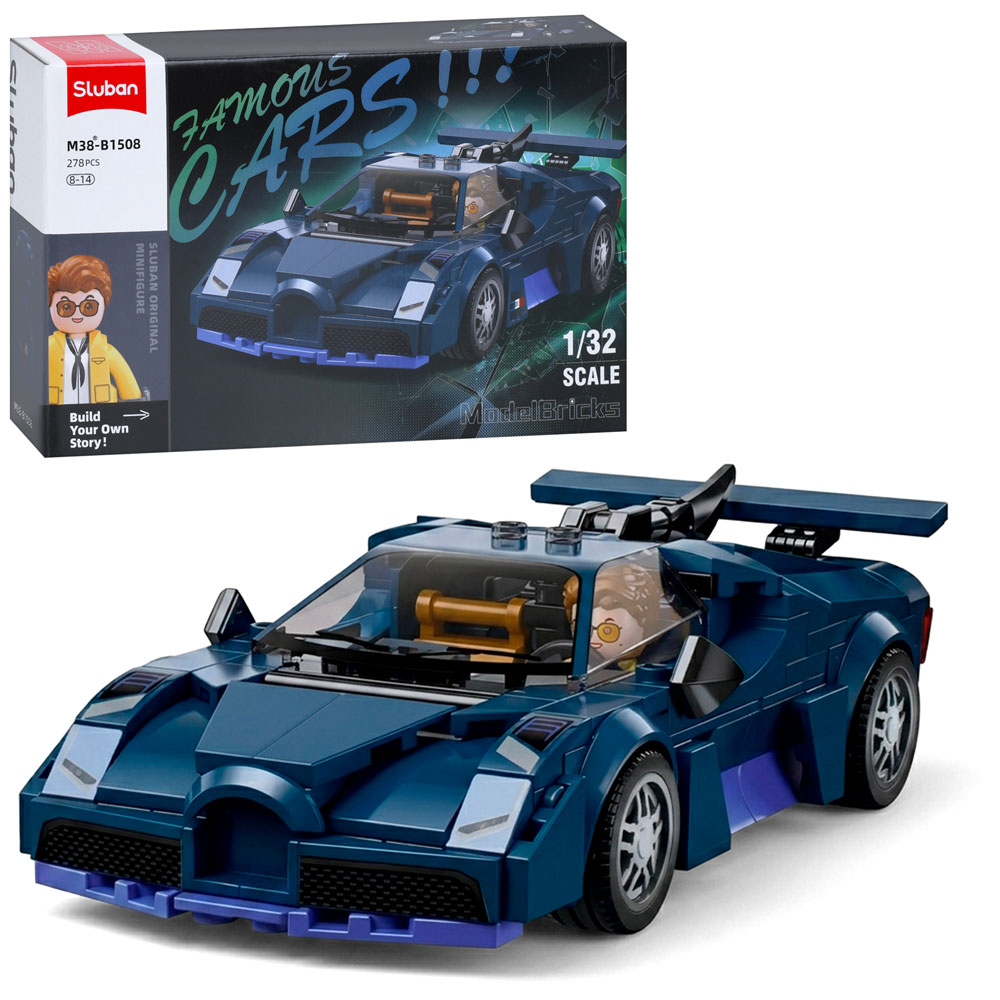 Конструктор SLUBAN M38-B1508 авто серія, машина, 1:32, фігурка, 278 дет., кор., 30-19-7 см.