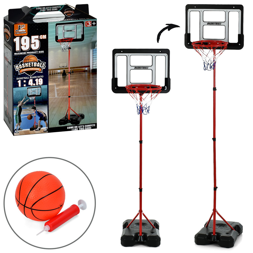 Баскетбольне кільце MR 1530 на стійці(мет.),щит(пласт.),кільце(мет.),сітка,м'яч,насос,кор.,33-46-11