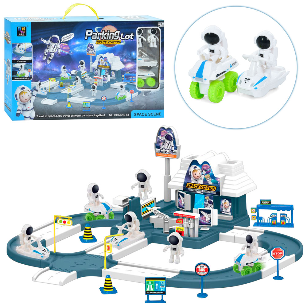 Трек BBQ550-61 космодром, машинка 2 шт., фігурка 2 шт., кор., 49-30-8 см.
