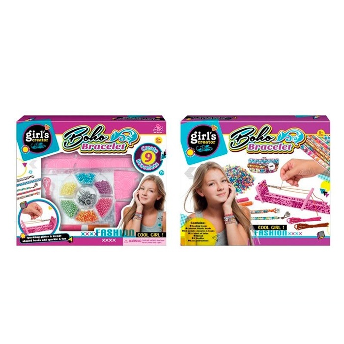 Набір для творчості MBK-355 бісер, нитки, камінці, бусини, кор., 31-25-4 см.