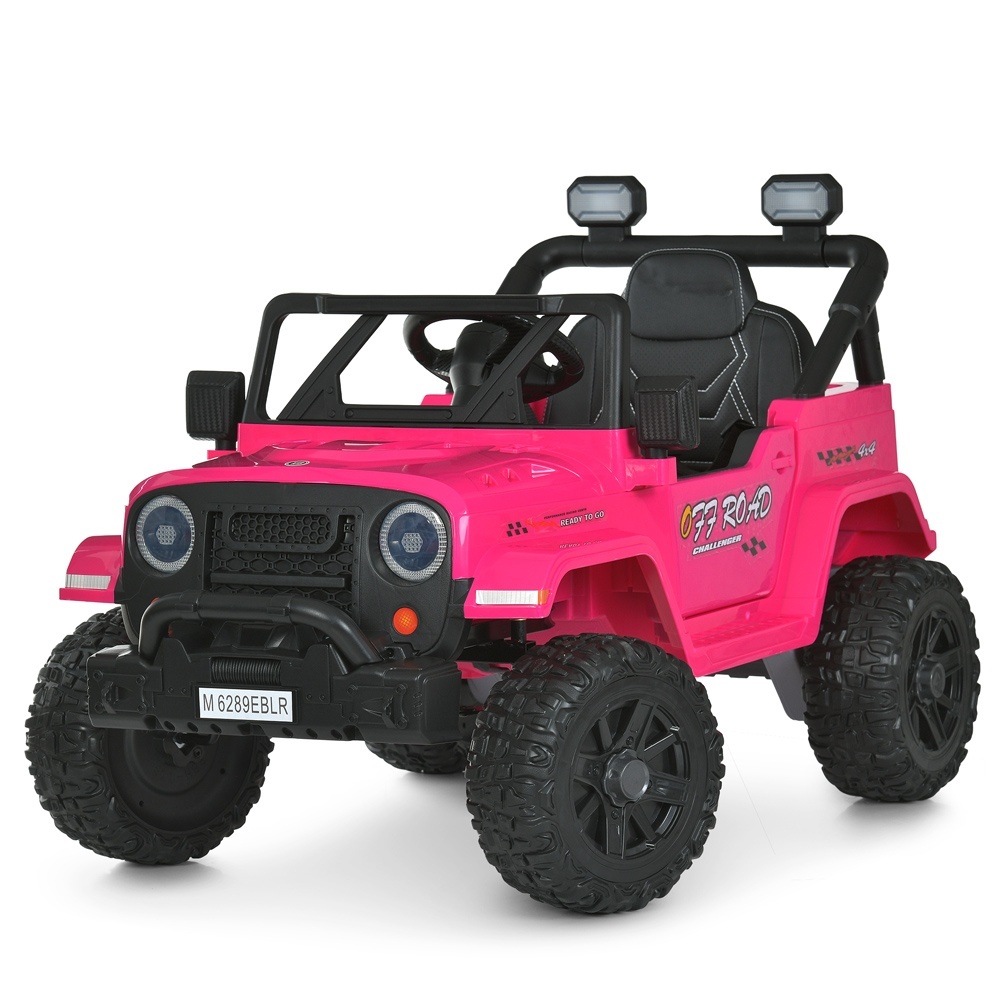 Джип M 6289EBLR-8 2,4G радіок, 1*12V7AH, 2*45W, EVA, BLUETOOTH, музика, світло, шкіра, рожевий