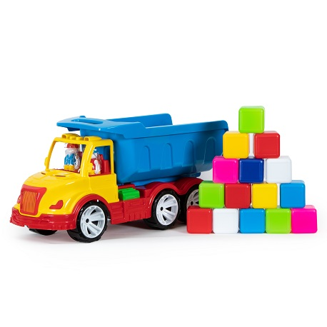 Набір дитячий " Самоскид Mati" з кубиком малим ТМ Bamsic, арт 009/14