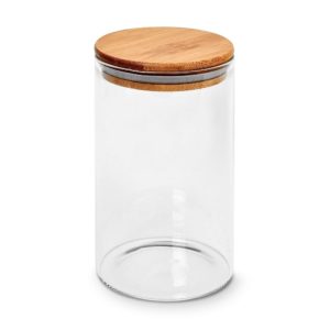 Банка з бамбуковою кришкою 750мл 8.5*15см., R10866-15