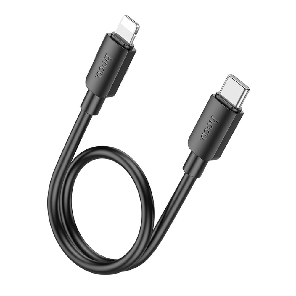 Кабель USB Hoco X96 Hyper PD20W Type-C to Lightning 0.25m (Чорний)