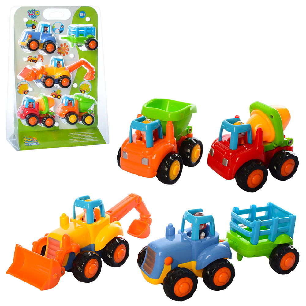 Набір машинок 326 інерц., 4 шт., будтехніка, бліст., 34-24,5-8,5 см.