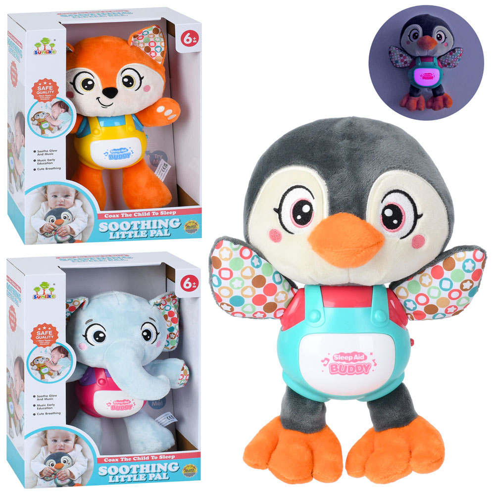 Гра SL88075-77-78 тварина, шуршить, плюш+пластик, 3 види, муз.,світло (кольорове),бат.,кор.,22-30-10