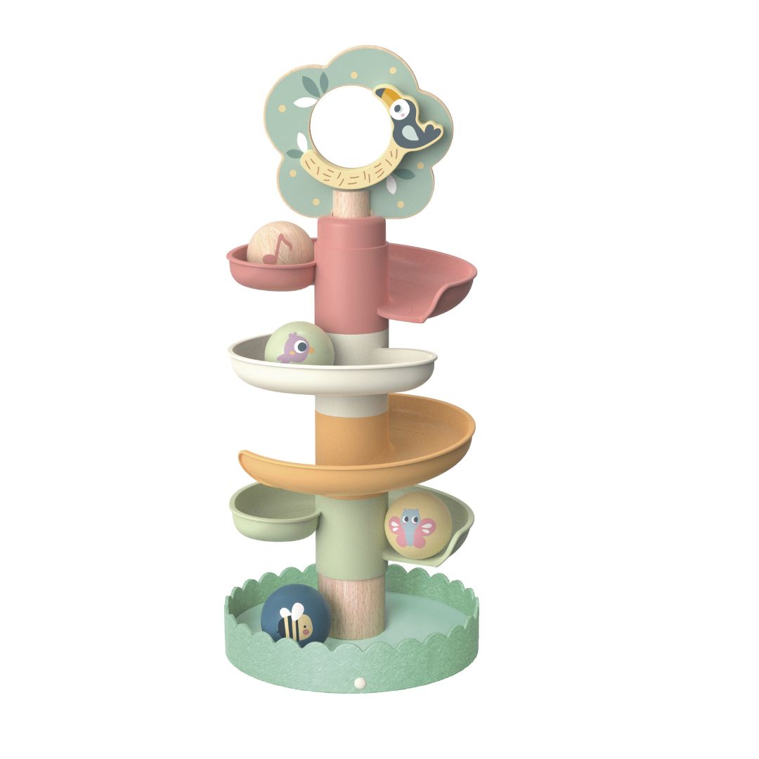 Дерев'яна іграшка TK735N трек, кульки, 10 дет., кор., 18,5-43-18,5 см.