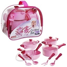 Набір посуду “Cooking Set” (9 pcs) рожева кульок