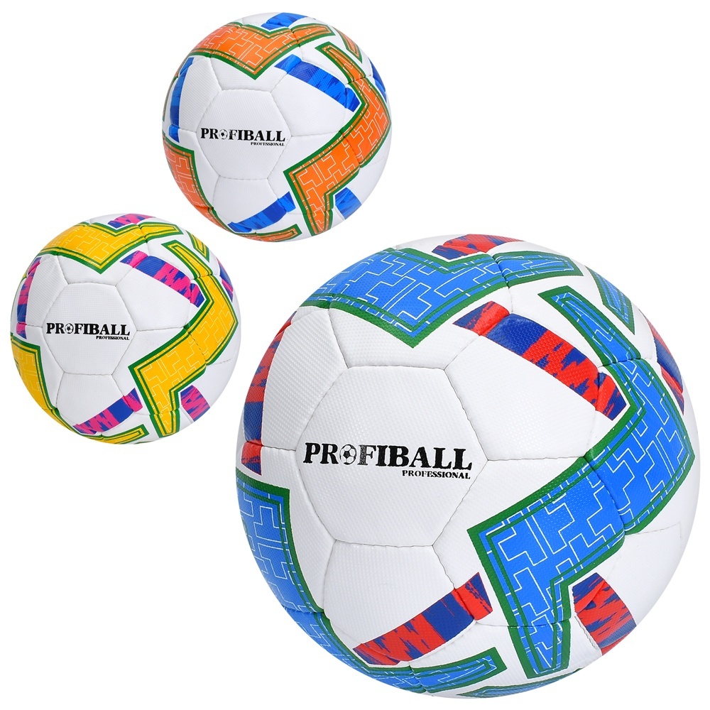 М'яч футбольний 4000-14 розмір 5, Prsima ПУ, ручна робота, 32 панелі, 410-430г, 3 кольори, кул.