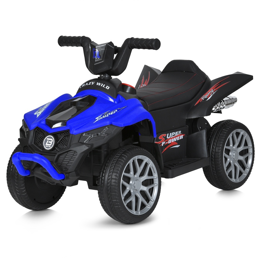 Квадроцикл M 6181EL-4 2 мотори*25W, 1акум.12V7AH, MP3, USB, EVA, TF, шкіра, муз., світло, синій.