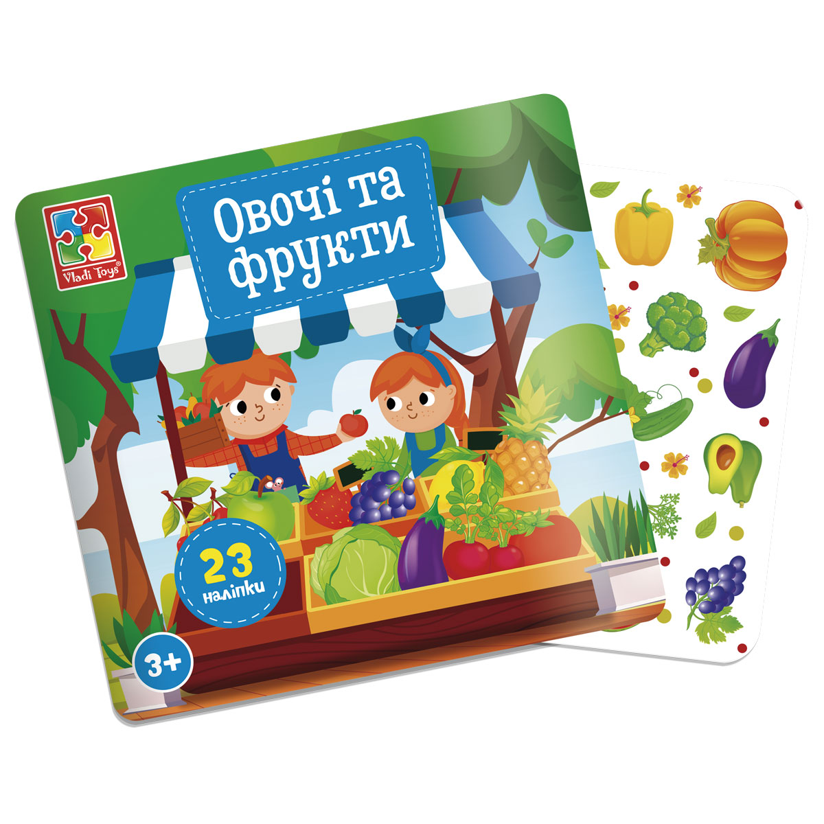Набір для творчості Vladi Toys з наліпками. "Овочі та Фрукти" VT4206-50