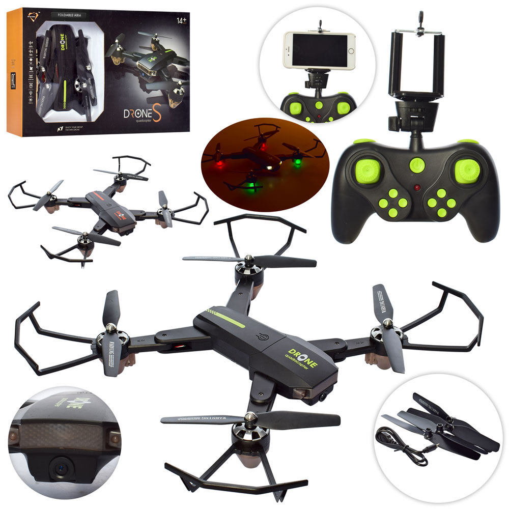 Квадрокоптер Z816W-30W радіокер., акум., камера, Wi-Fi, USB, 2кольори, кор., 38.5-24-8,5 см.