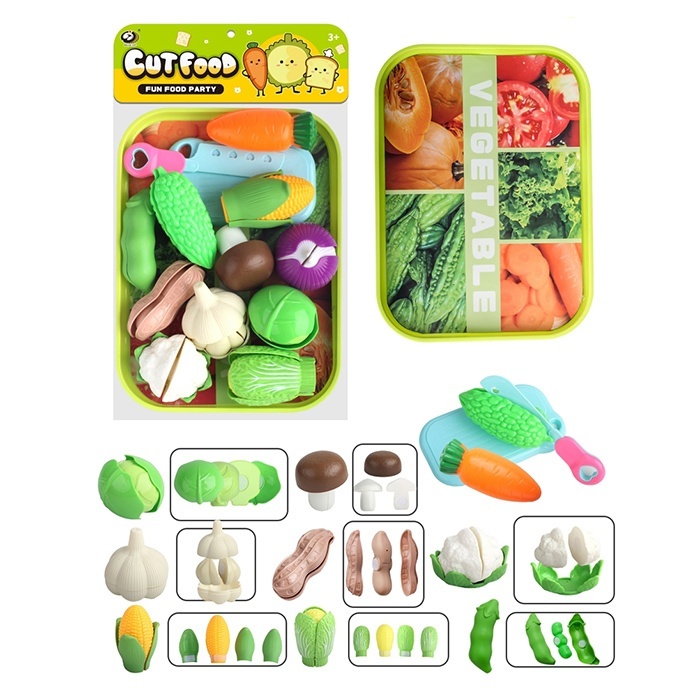 Продукти WJ950-F20 на липучці, овочі, дошка, ніж, піднос, пакет, 24-34-6 см.