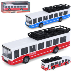 Автобус 6335  інерція, гумові колеса, 2 кольори, кор., 18-7-4,5 см.