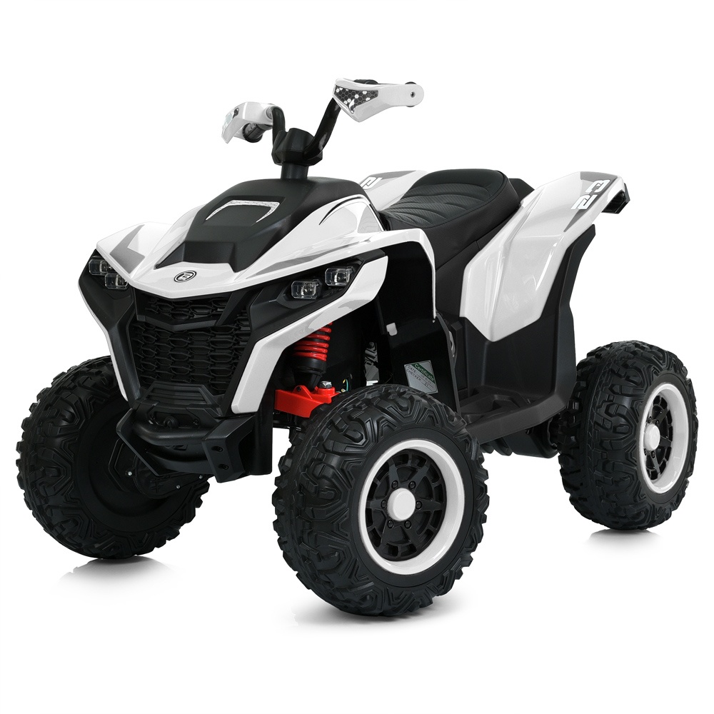 Квадроцикл M 6128EBLR-1(24V) радіок.2,4G,4мот.75W,1акум.24V7AH,USB,TF,BT,EVA,шкіра,муз.,світло,білий