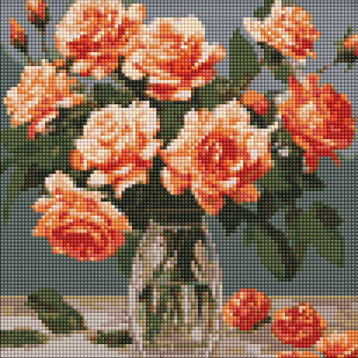 Набір з алмазною мозаїкою "Витончений букет" 30х30см