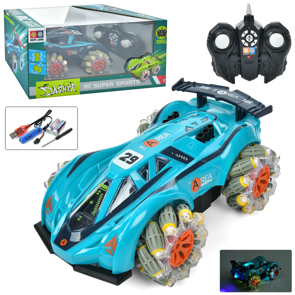 Машинка 999G-58CS радіокер.2,4G, акум., муз.,світло,роликові колеса,USB,2 кольори,кор.,35-16-18,5см.