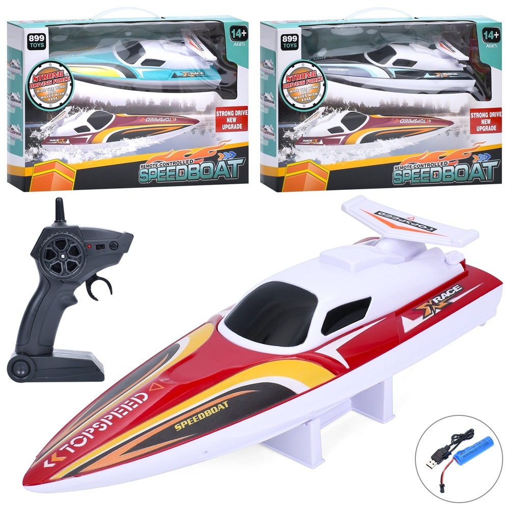 Катер 881 радіокер., акум., USB, 3 кольори, кор., 38,5-26-11 см.