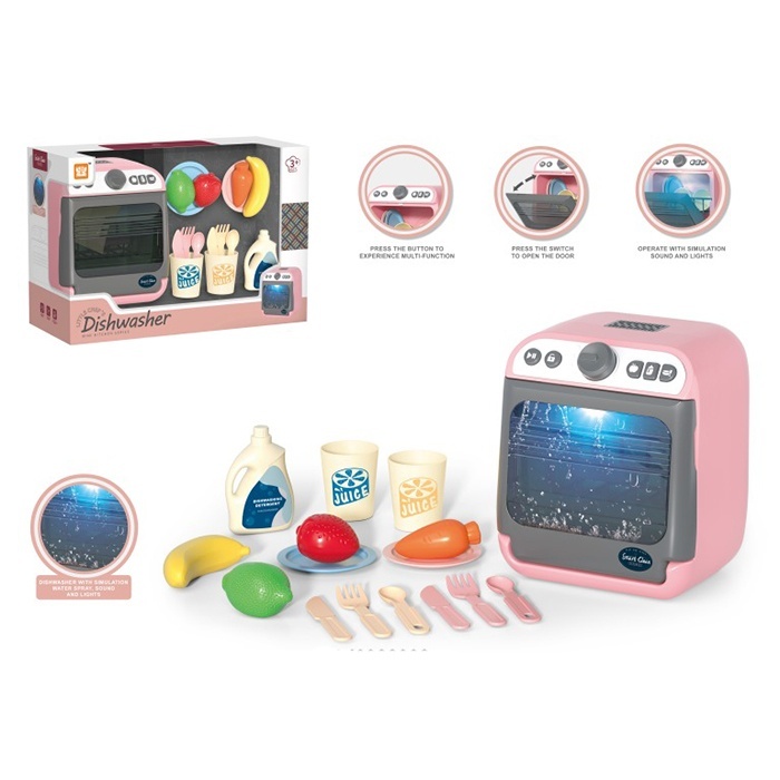 Побутова техніка LD-6612B посудомийна машина, посуд, продукти, муз., світло, бат.,кор.,39-27-16,5см,