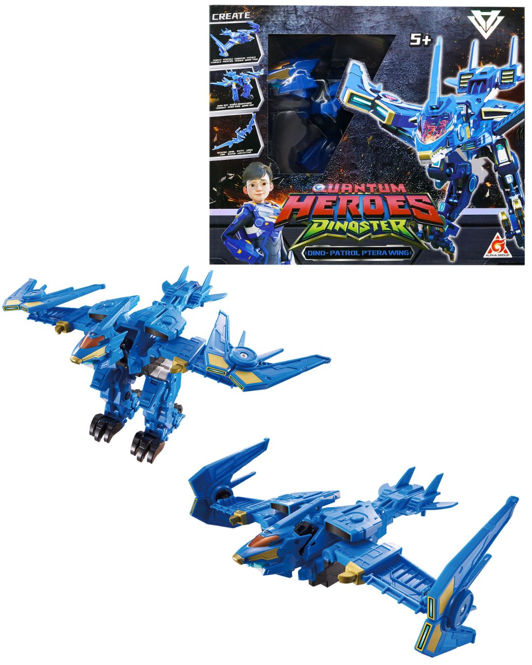 Динозавр-трансформер DINOSTER - МЕГА ДИНО-ПЕТРОЛ ПТЕРА ВІНГ