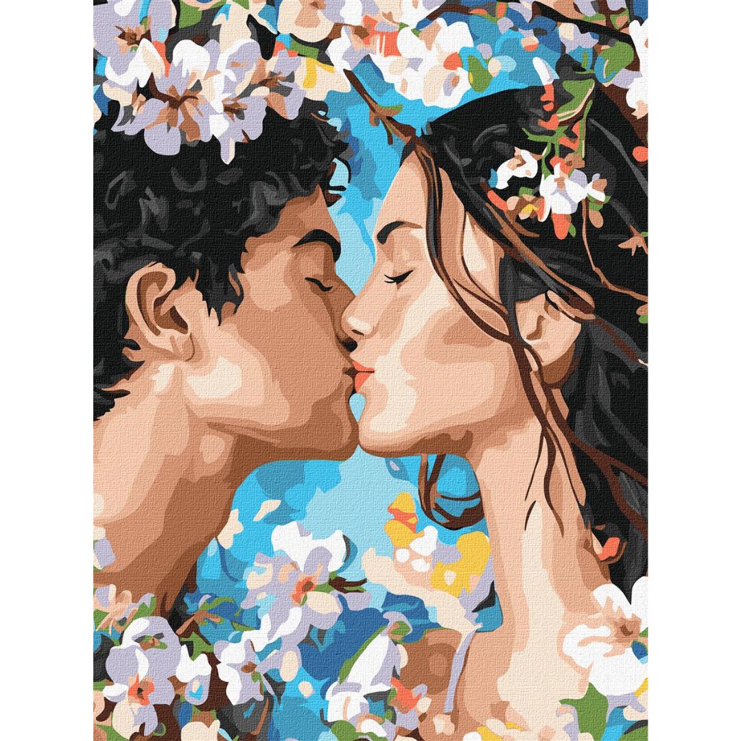 Набір для розпису по номерах "Поцілунок весни" 30х40см