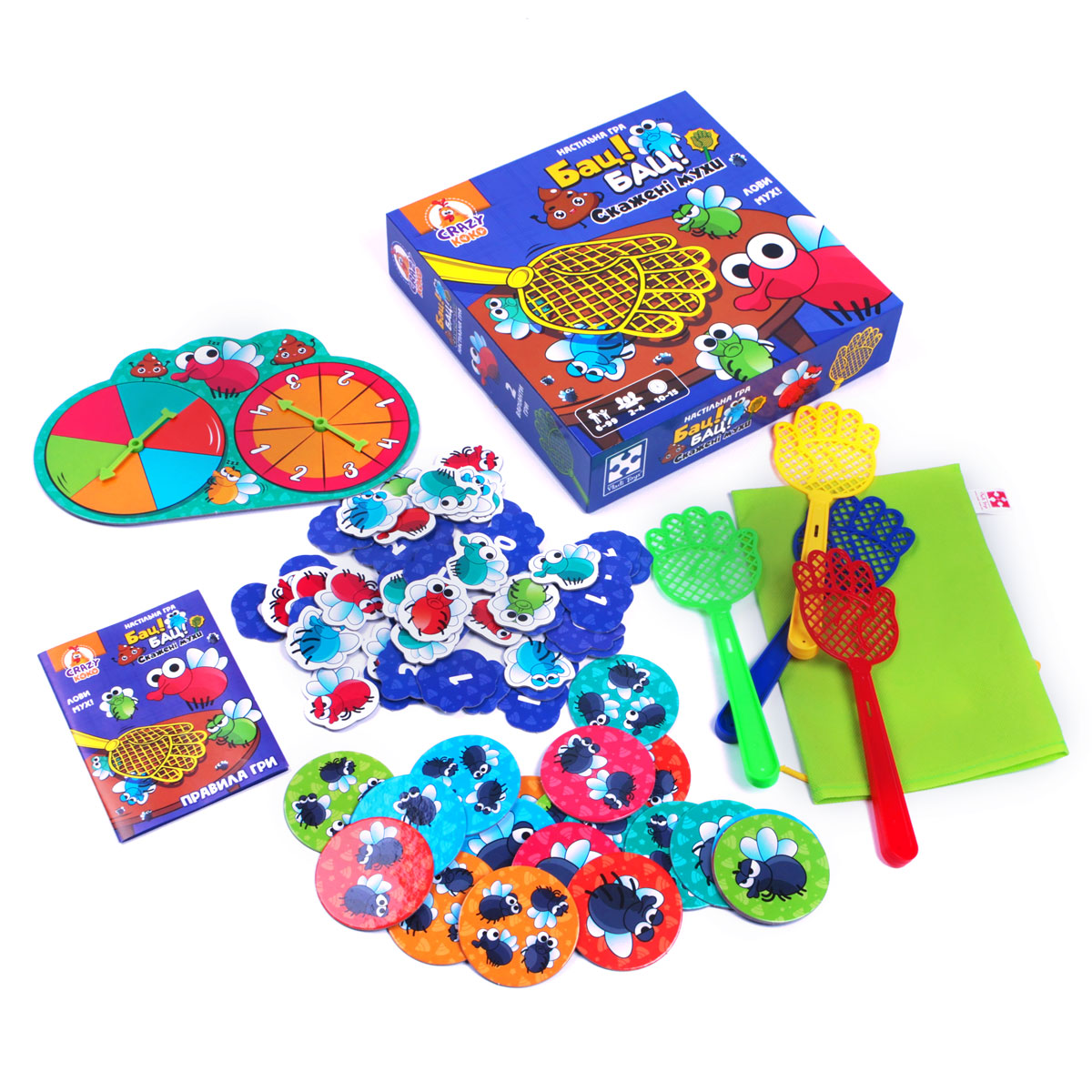 Гра настільна Vladi Toys розважальна. Бац! Бац! Скажені мухи VT8055-37