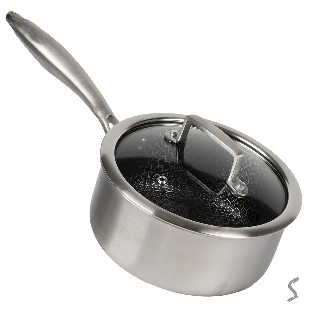 Ківш з антипригарним покриттям з кришкою "Соти" 1.4л (d16*7.5см) інд. дно, 10384-16